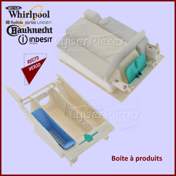 Boite à produits lessive Whirlpool 481241868319