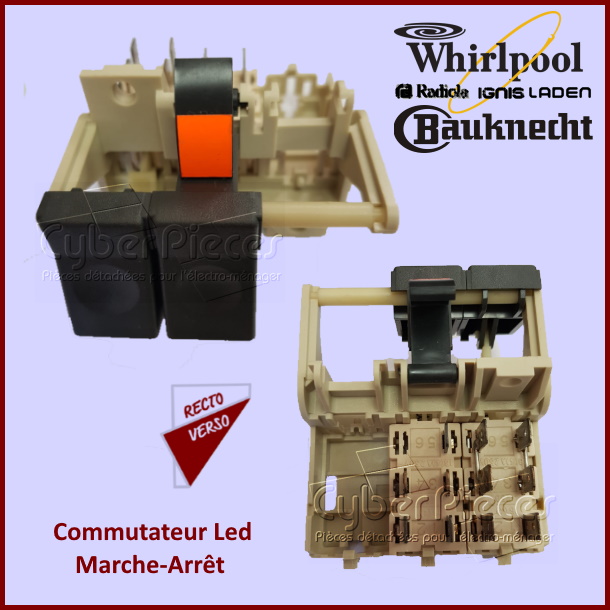 Commutateur Led Marche-Arrêt Whirlpool 481927628078