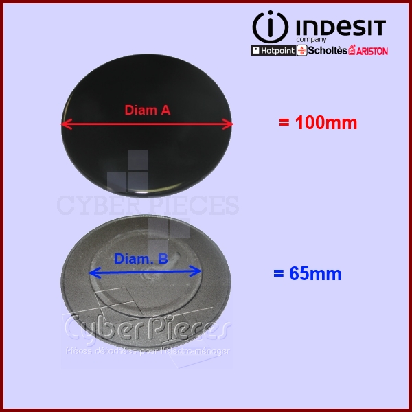 Chapeau Bruleur Rapide C00052931 - Pièces table de cuisson