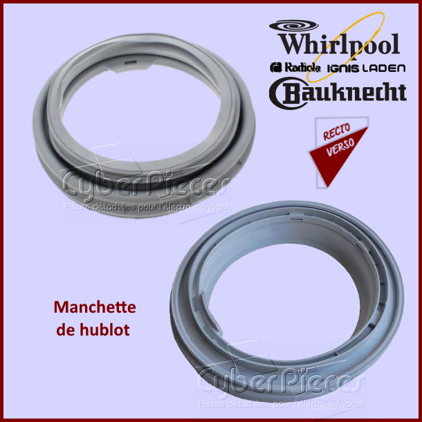 Manchette de hublot Whirlpool 481246068617