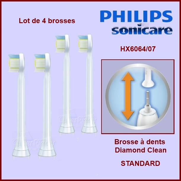 Brosses à dents Sonicare Diamond Clean Standard HX6064/07