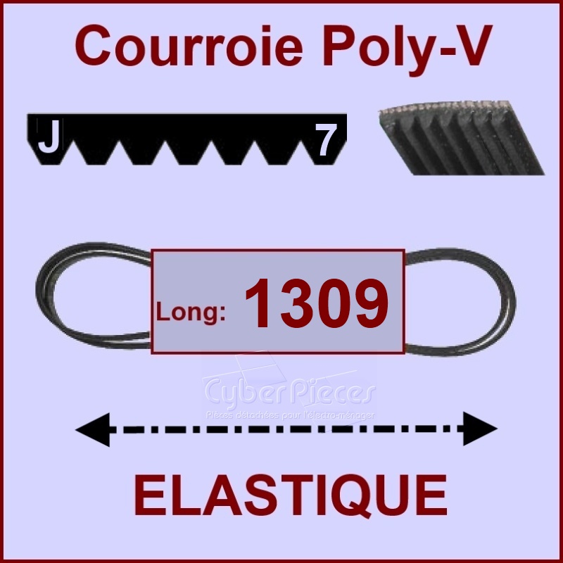 Courroie 1309J7 - EL- élastique
