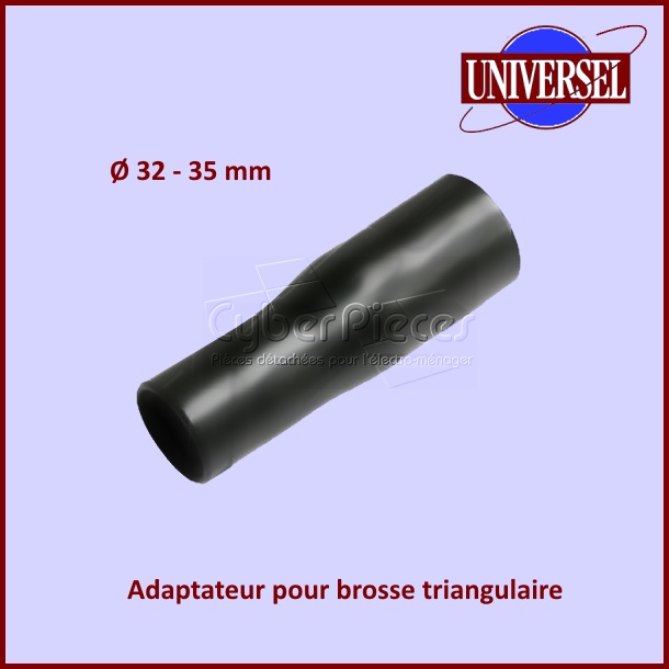 Adaptateur de brosse d'aspirateur triangulaire Ø 32-35 mm