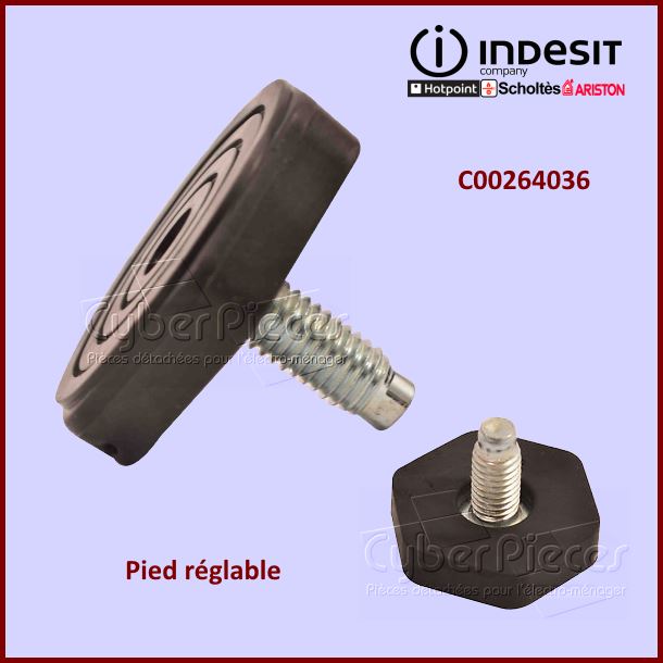 Pied réglable M8 Indesit C00264036