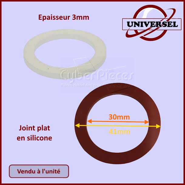 Joint plat résistance en silicone Ø 41x30x3mm