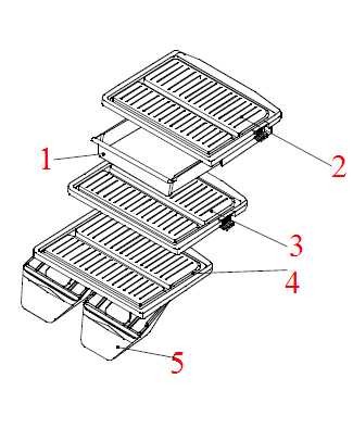 Clayette du milieu ( N° 3) Daewoo 3017822000
