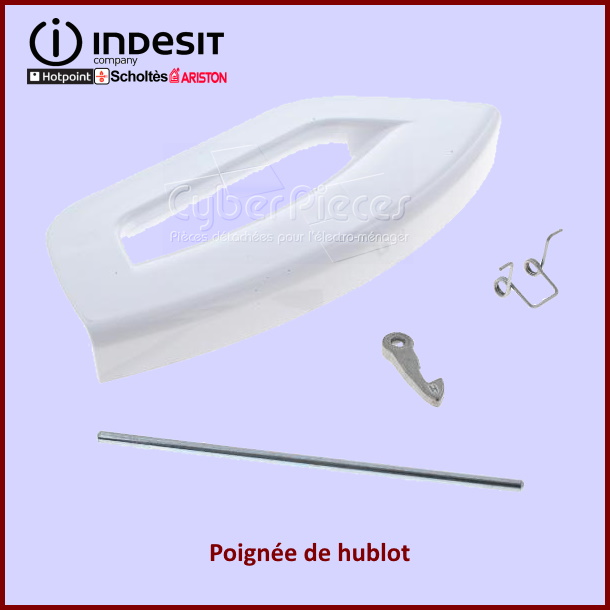 Poignée Blanche de hublot Indesit C00507932