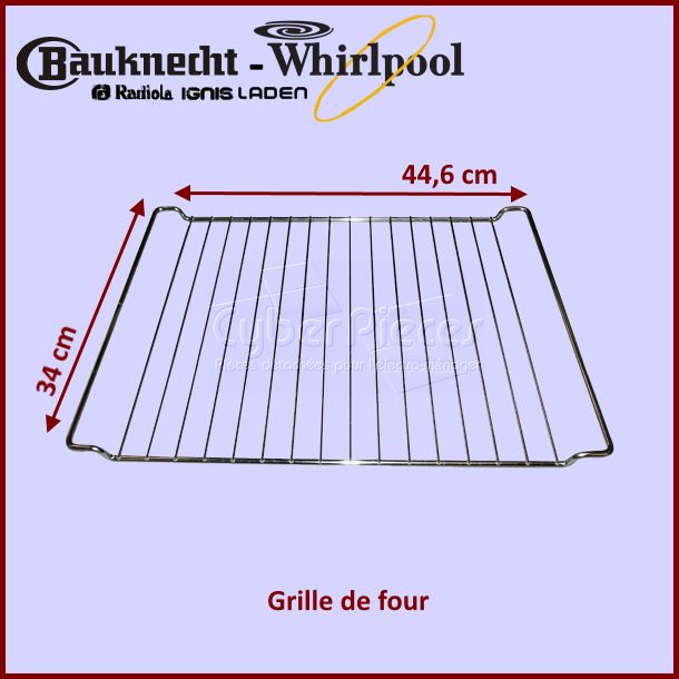 Grille de four 446X340mm Whirlpool  481245819334
