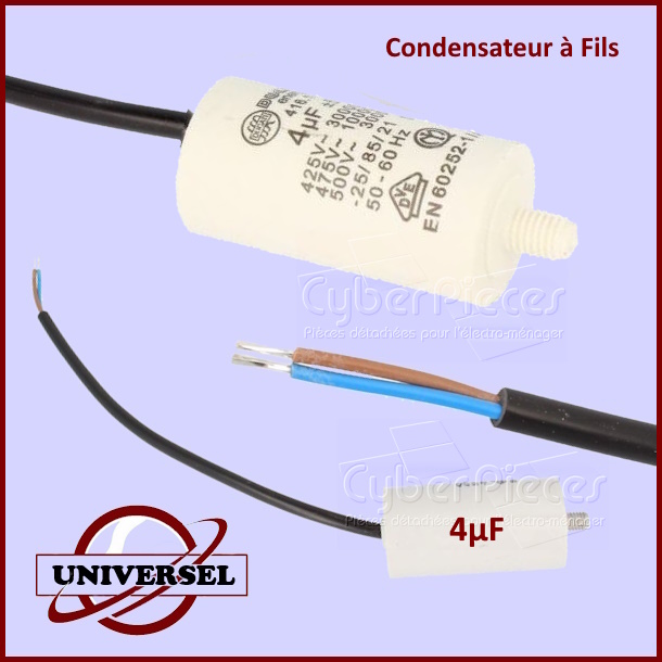 Condensateur 4µF 450V à fils