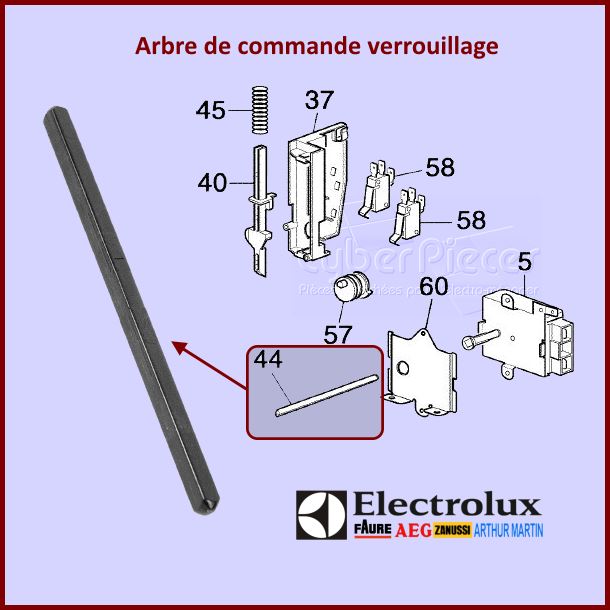 Arbre de commande verrouillage 3370781019