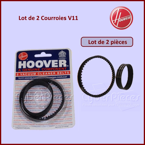 Lot de 2 Courroies V11 Turbomaster Hoover 677120BP