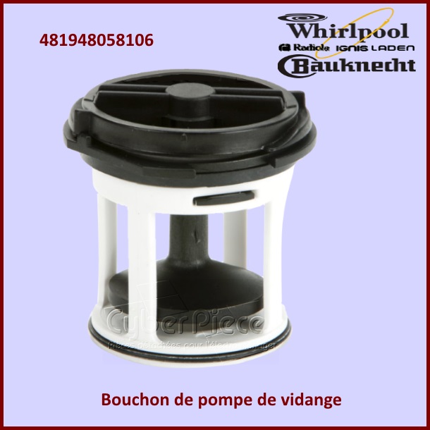 Bouchon de pompe Whirlpool 481948058106