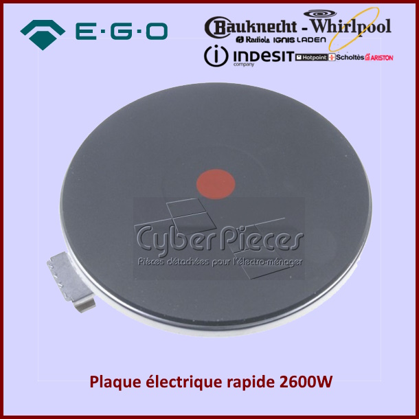Plaque électrique rapide 2600W Ego 18.22463.018
