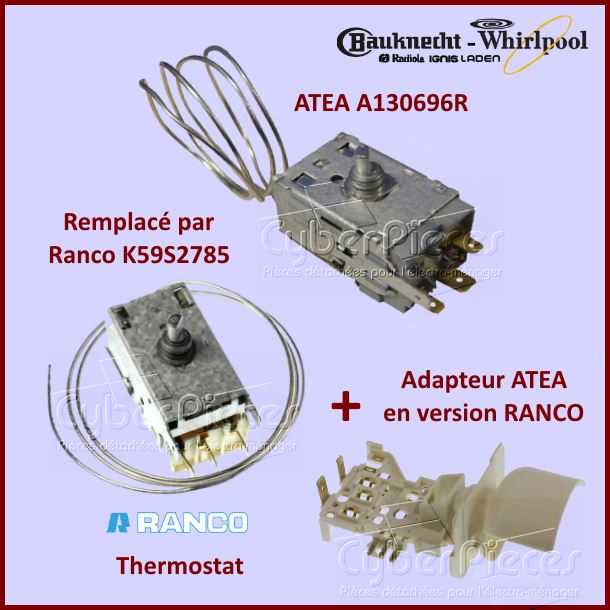 Thermostat A130696R Whirlpool 481228238175
