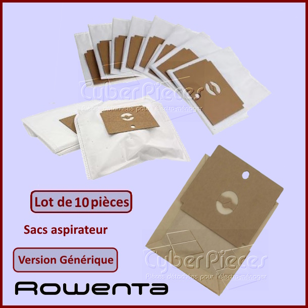 Lot de 10 Sacs adaptable Rowenta Dymbo 776136