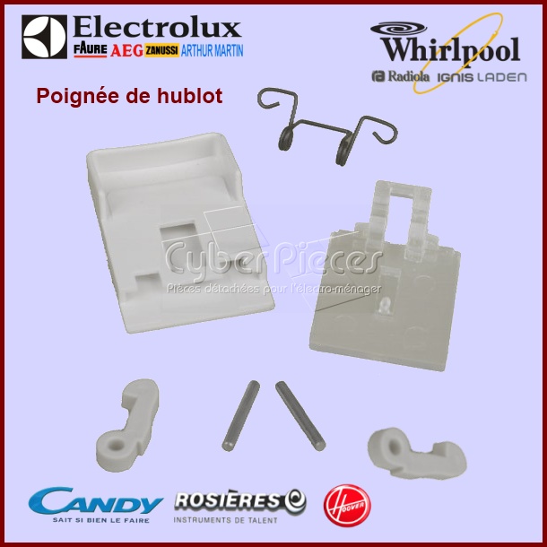 Poignée complète Blanche Whirlpool 481949869162