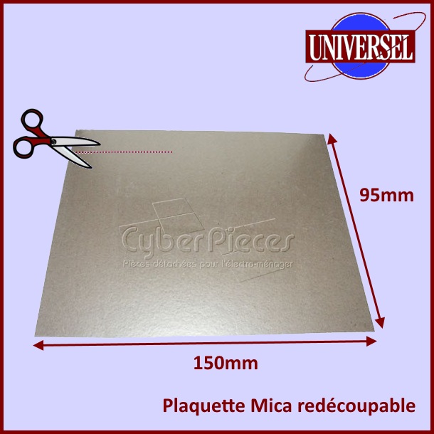 Plaquette Mica 150x95mm à découper selon la forme d'origine