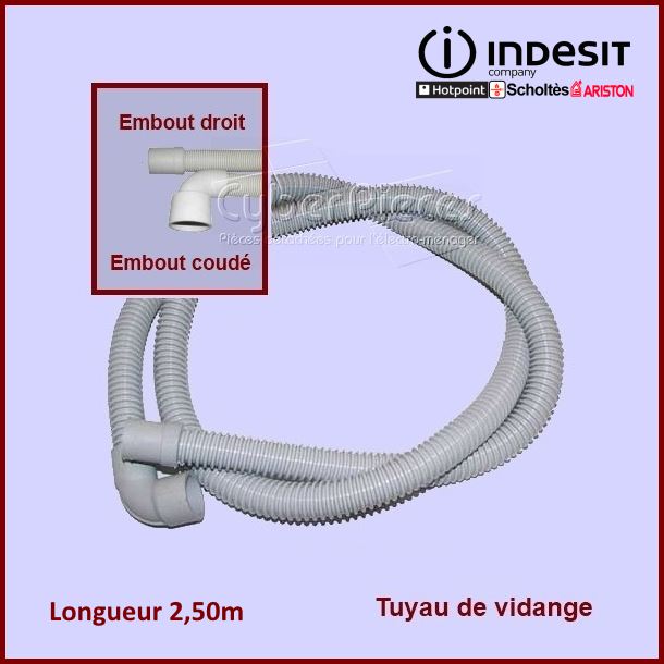 Tuyau de vidange coudé 2,50m Indesit C00051563