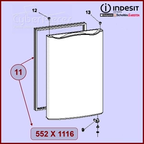 Joint De Porte Réfrigérateur Indesit C00114665
