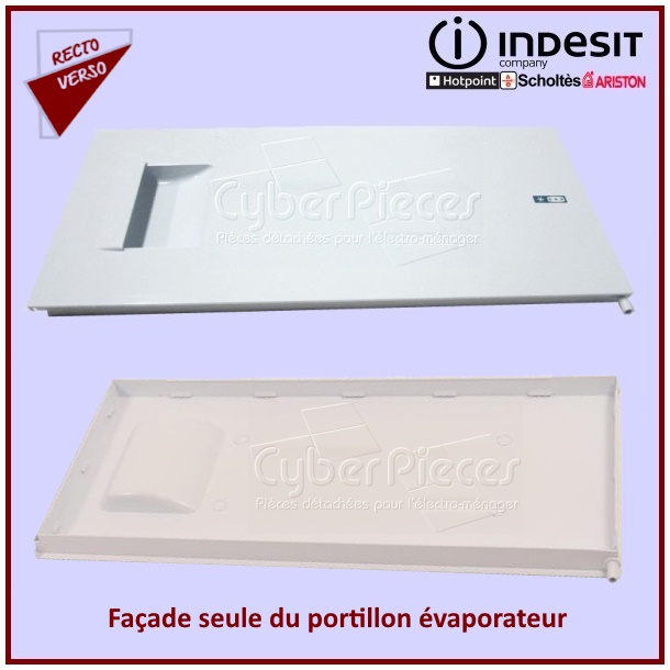 Façade seule portillon évaporateur blanc C00268465