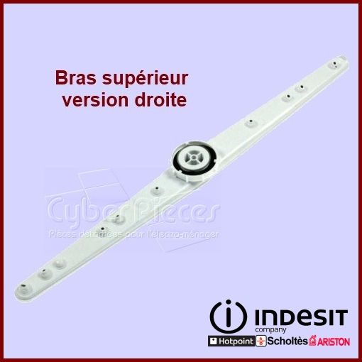 Bras de lavage supérieur + joint Indesit C00054873