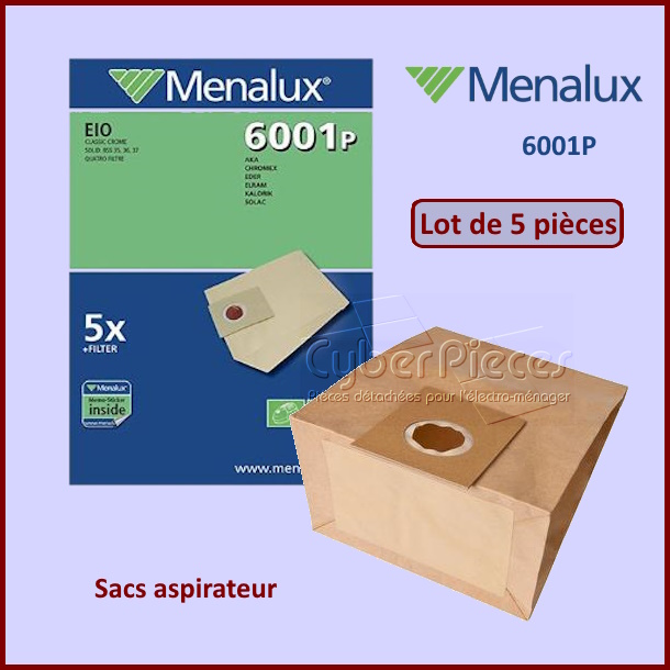 Sacs aspirateur Menalux 6001P Electrolux 9001966457