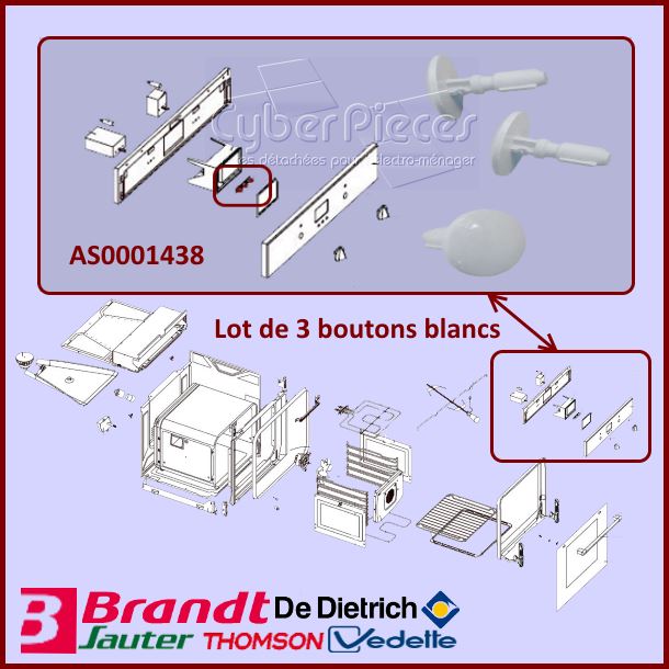 Bouton programmateur Brandt AS0001438