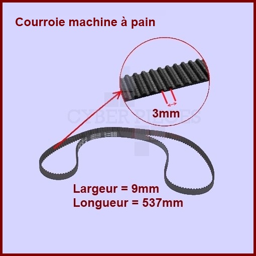 Courroie 537mm machine à pain - SS-186171