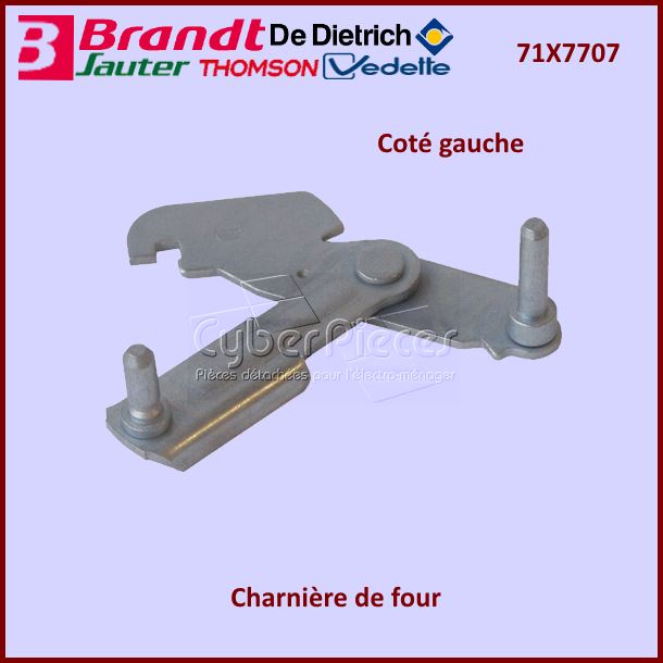 Charnière Gauche Brandt 71X7707 - Pièces four