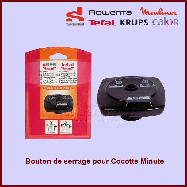 Bouton De Serrage Noir pour Cocotte Authentique SEB 790071 - Pièces...