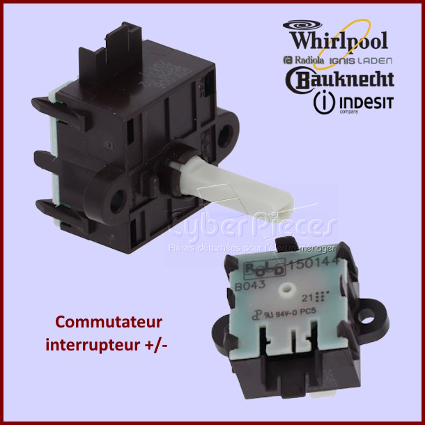 Commutateur interrupteur Whirlpool 480121102829