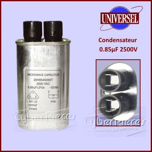 Condensateur 0,85µF (0,85mF) - 0,88µF (0,88mF)2500V