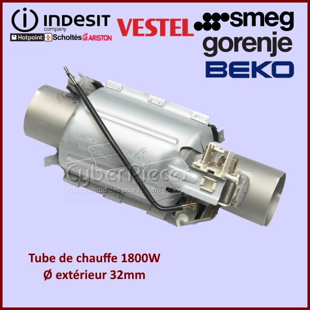 Elément chauffant 1800W - Ø32mm Smeg 806890548