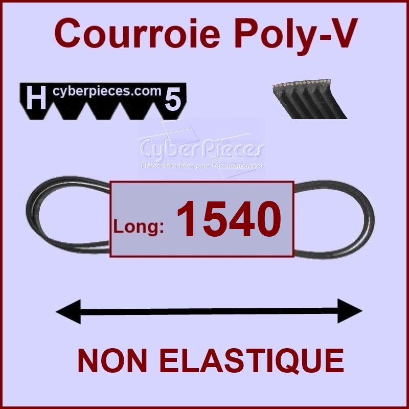 Courroie 1540H5 non élastique