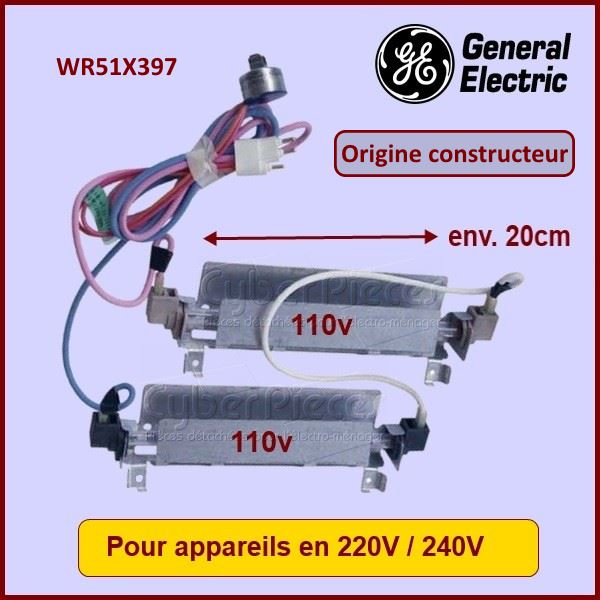 Résistance de dégivrage Origine constructeur GE WR51X397 - Pièces r...