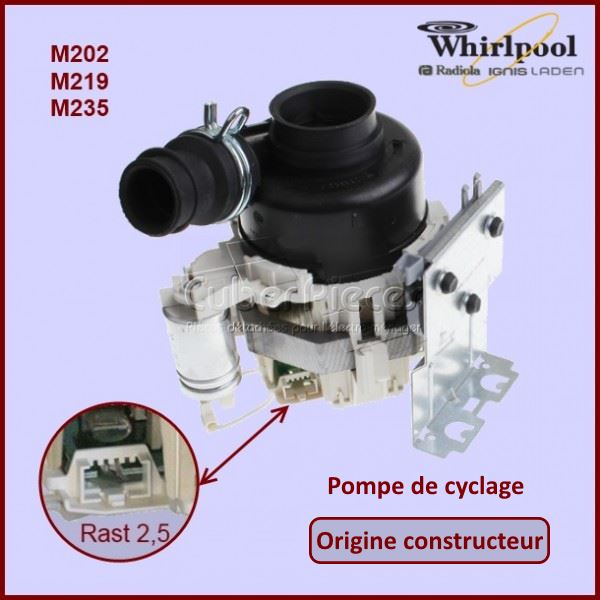 Pompe de cyclage Origine Whirlpool 481010625628