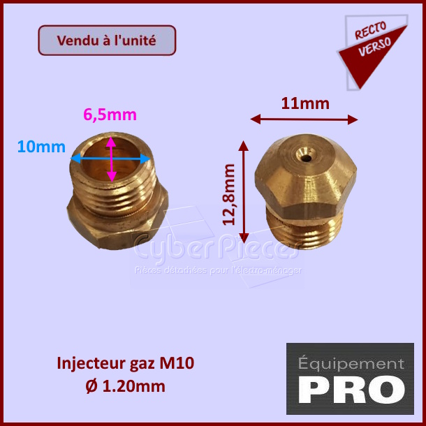 Injecteur gaz M10 Diamètre 1.20mm 3500025