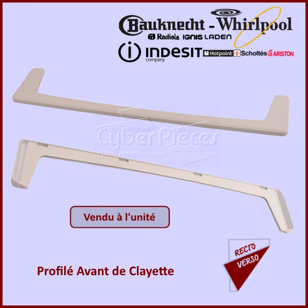 Profilé Avant de Clayette Indesit C00114611
