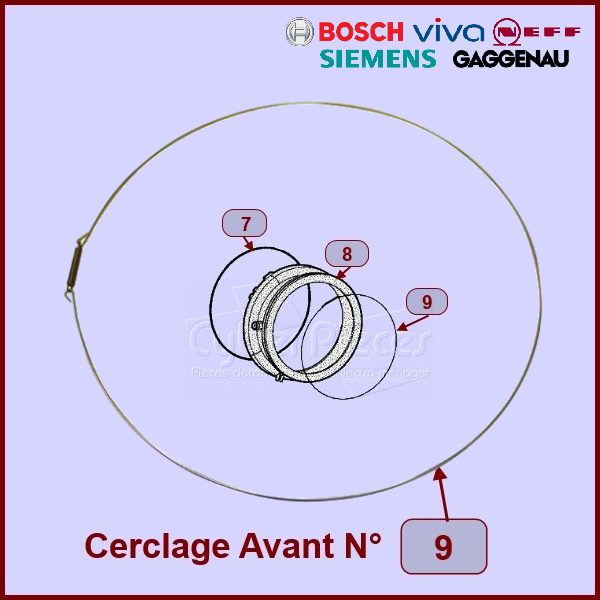 Cerclage avant de manchette Bosch 00439671