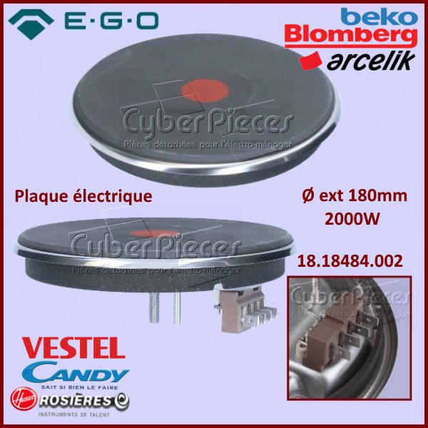 Foyer fonte 2000W - Ø180mm- 8mm Ego 18.18484.002