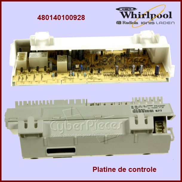 Carte électronique configuré Whirlpool 480140100928