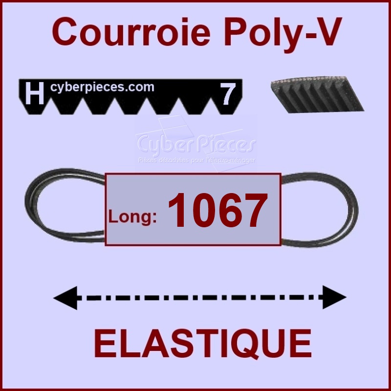 Courroie 1067H7 - 1067H8 EL-  élastique