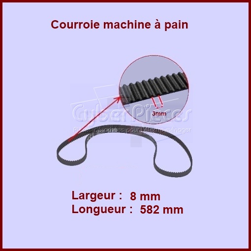 Courroie 582mm machine à pain SS-188290