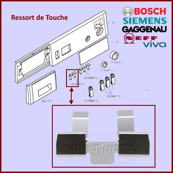 Ressort 2 Touches Bosch 00160965