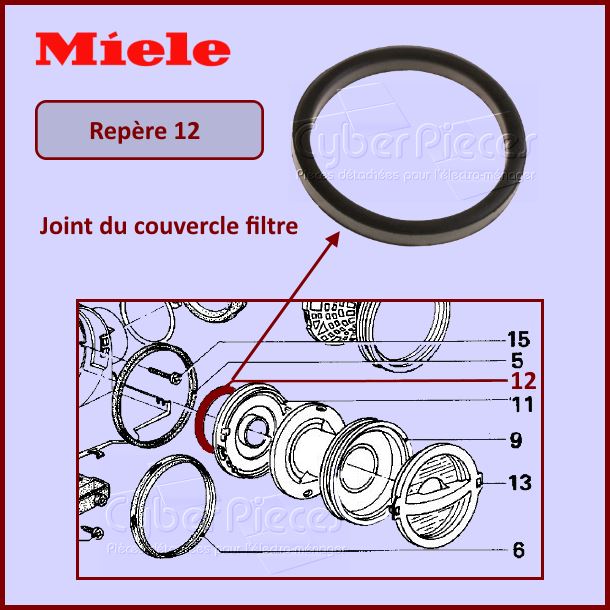 Joint de couvercle Miele 1548721