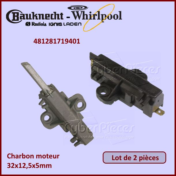 Charbon moteur avec support 32x12,5x5mm