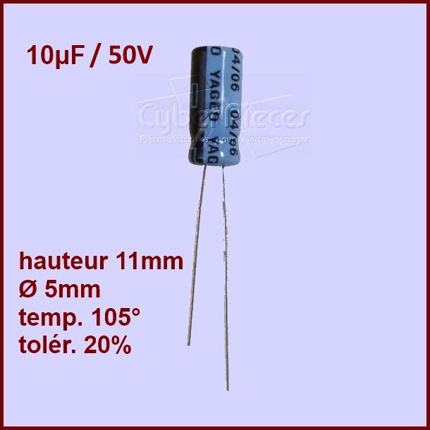 Condensateur 10,0µF 50 Volts