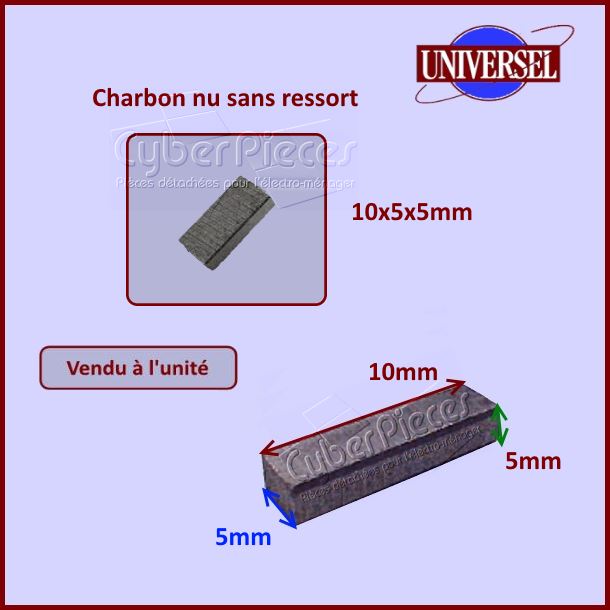 Charbon moteur 10x5x5mm 374455A