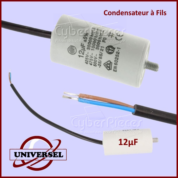 Condensateur 12µF 450V à fils