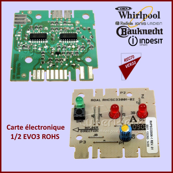 Carte électronique 1/2 EVO3 ROHS Indesit C00143802